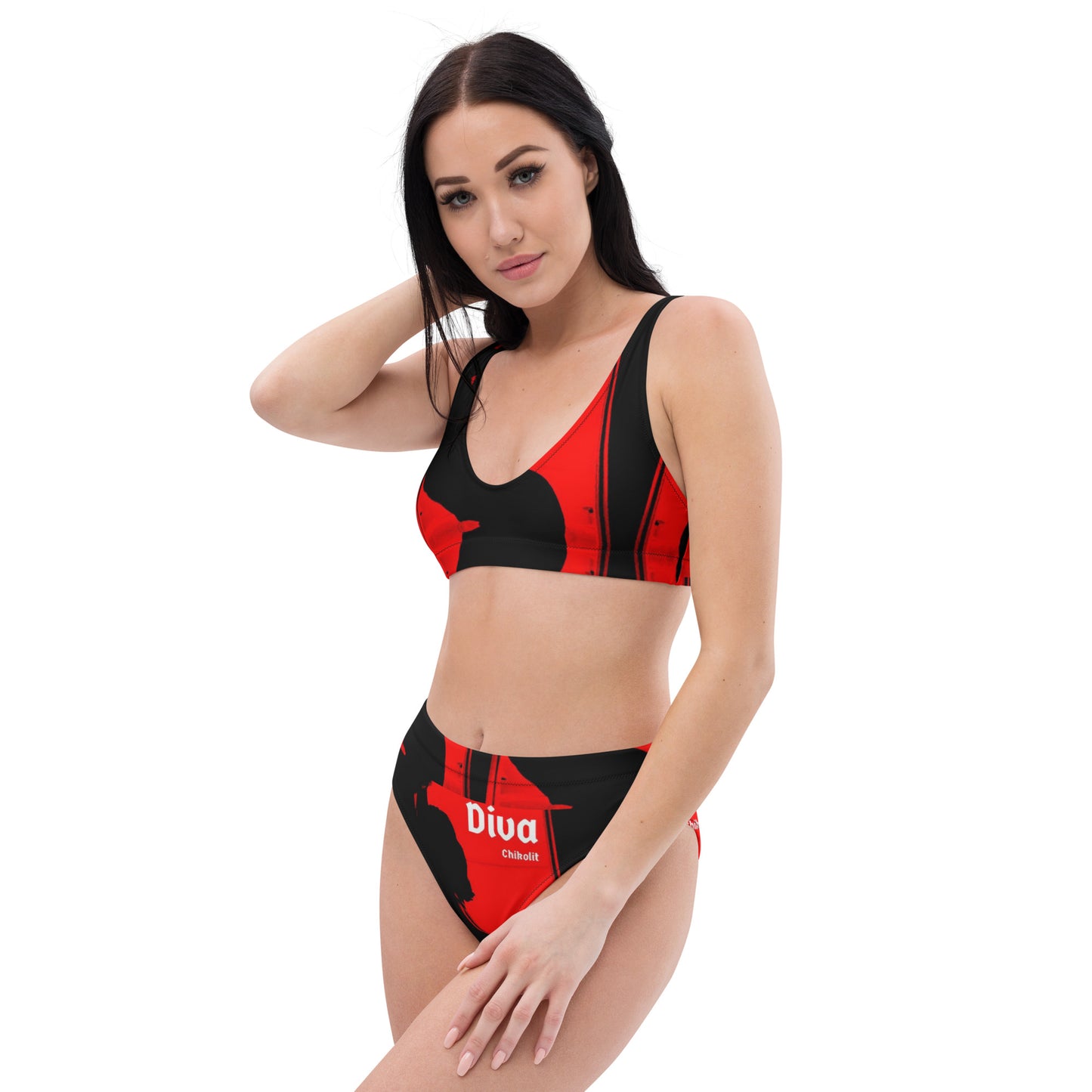 CHIKOLIT'S DIVA ART Recycled high-waisted bikini