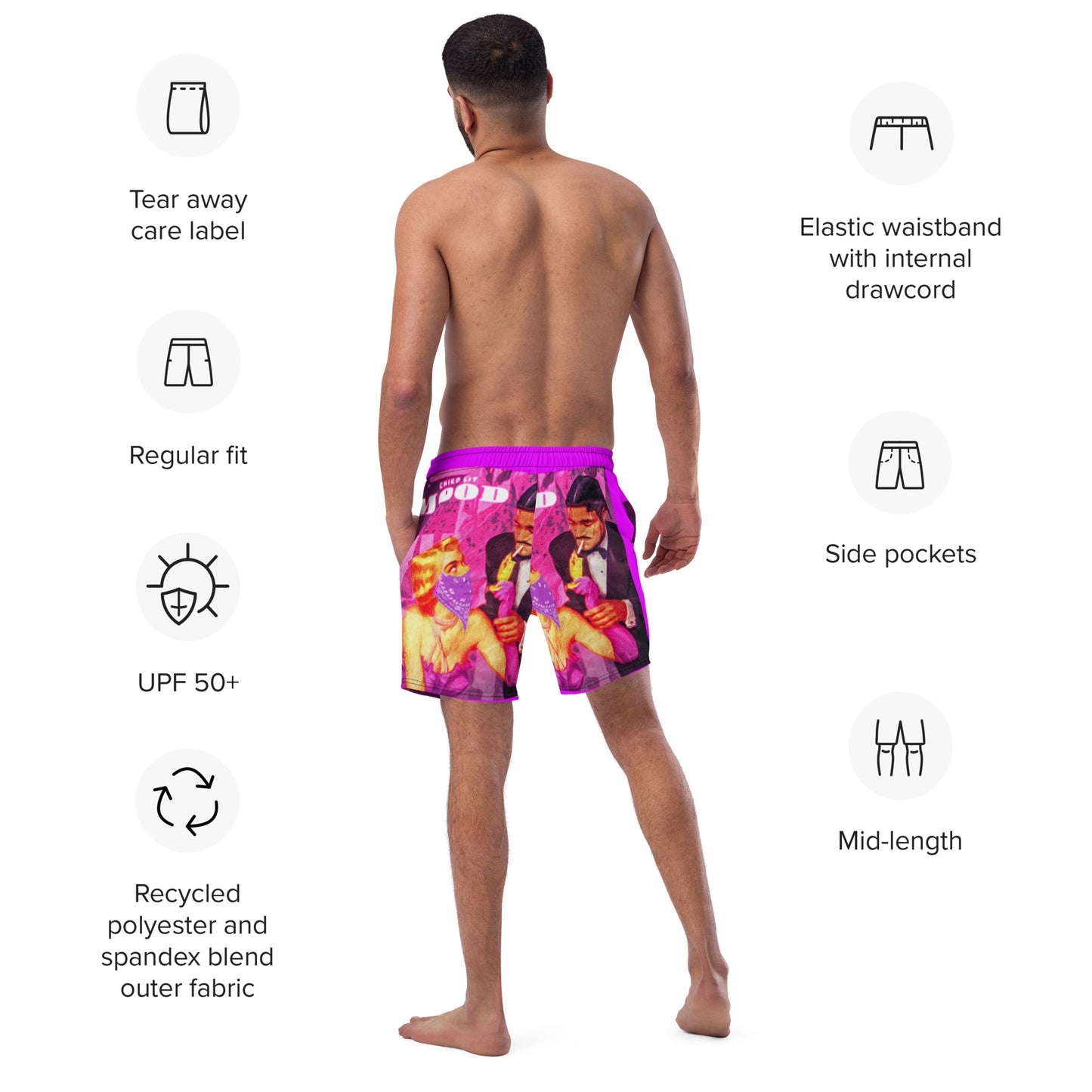 Chikolit's MOOD COVER ART Men's swim trunks
