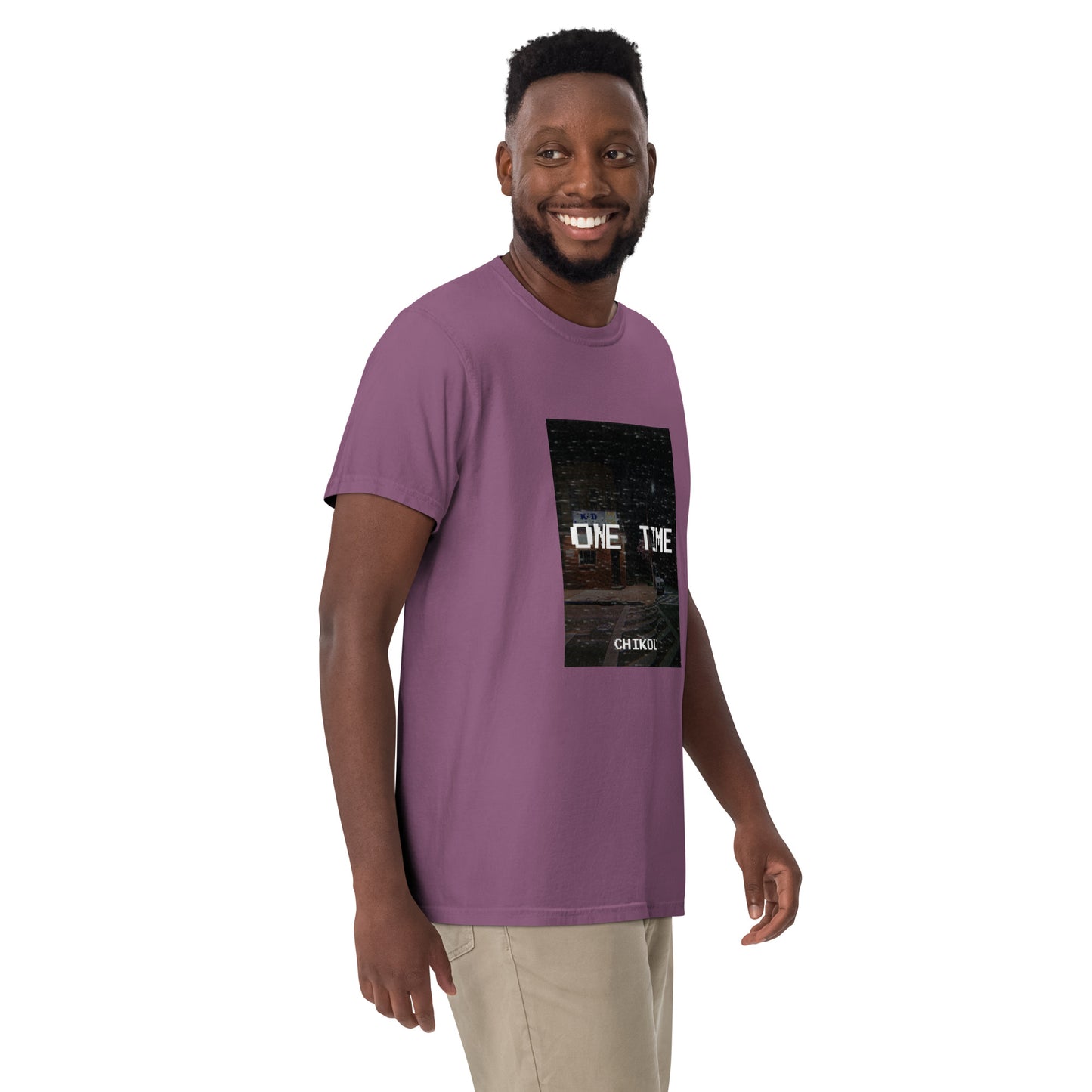 CHIKOLIT'S ONE TIME ART Men’s garment-dyed heavyweight t-shirt