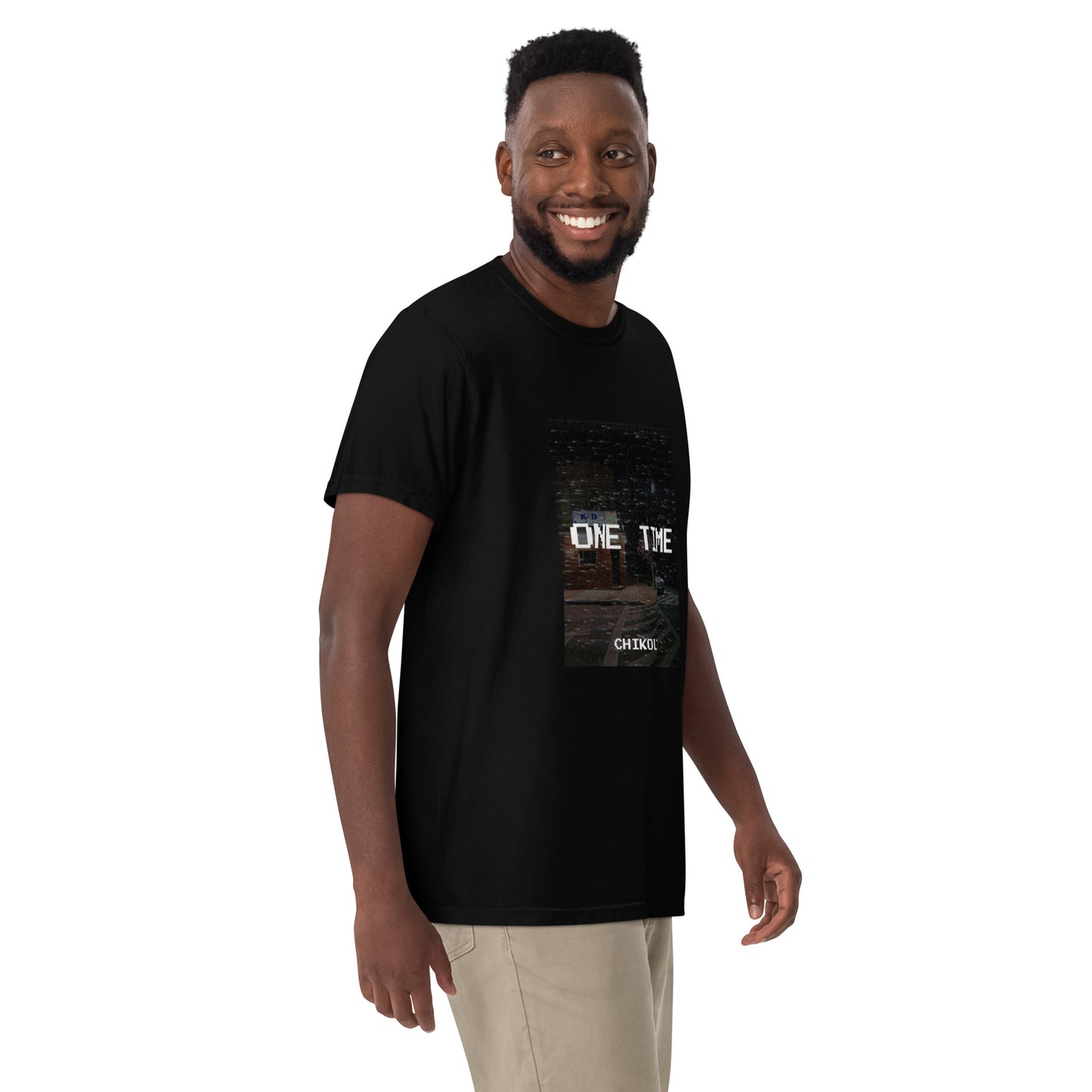 CHIKOLIT'S ONE TIME ART Men’s garment-dyed heavyweight t-shirt