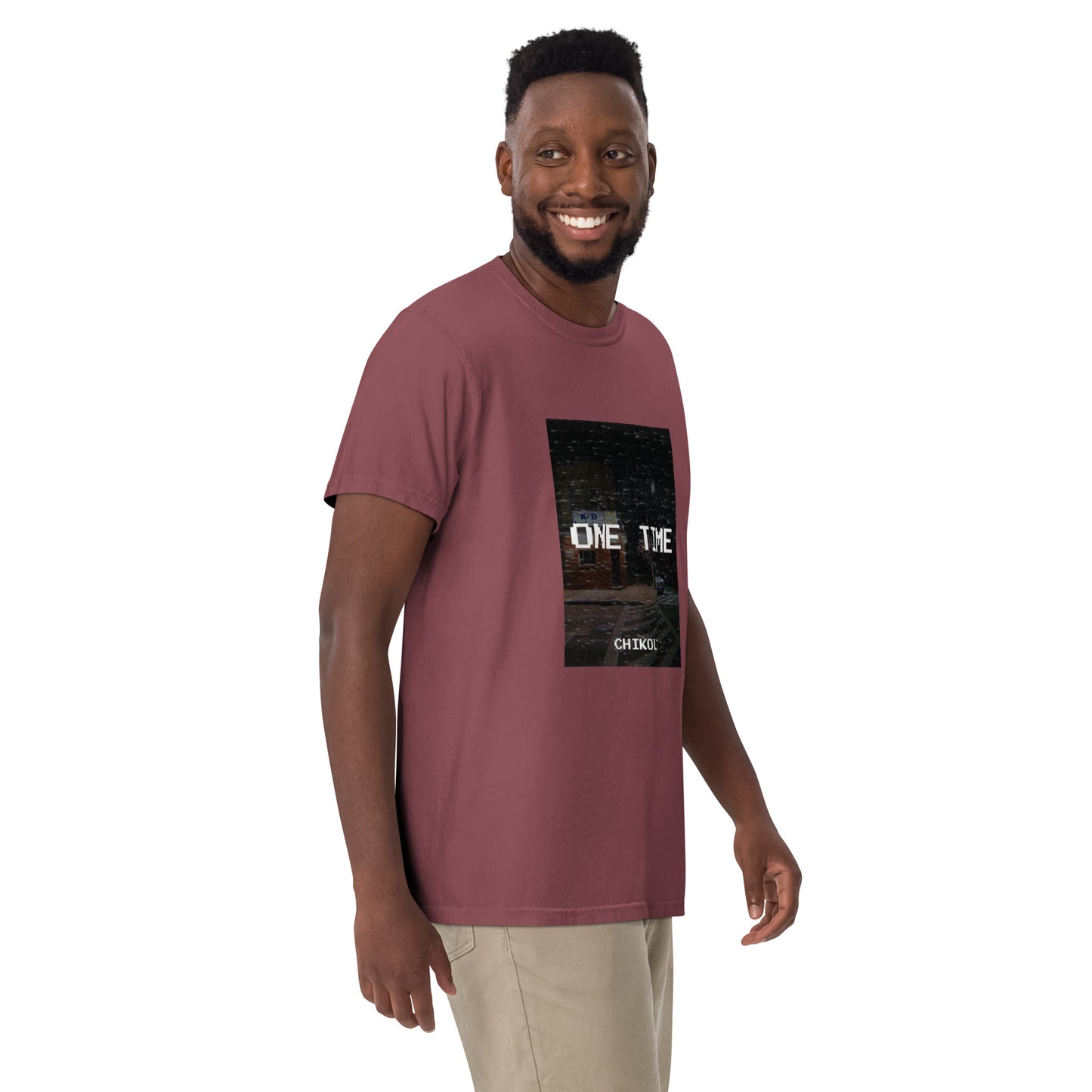 CHIKOLIT'S ONE TIME ART Men’s garment-dyed heavyweight t-shirt