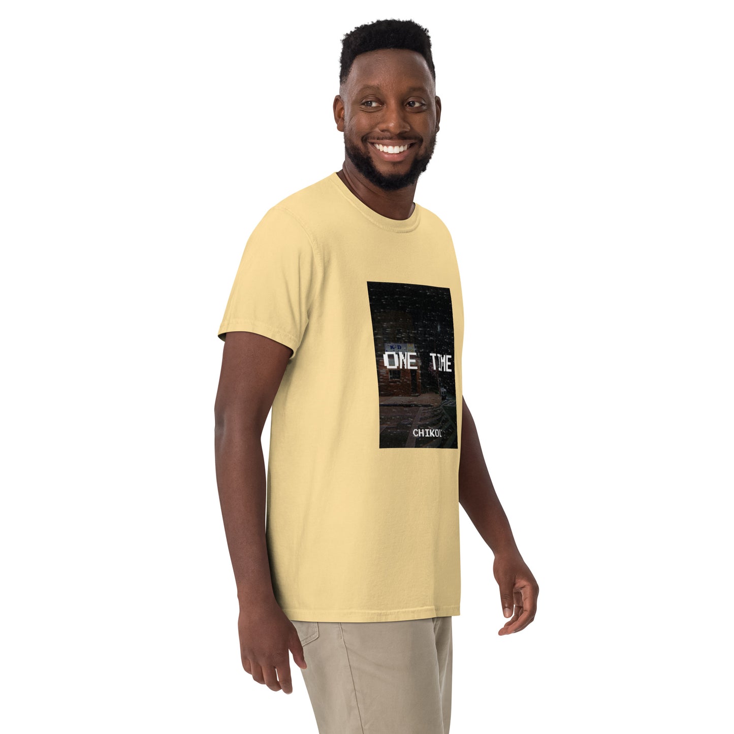 CHIKOLIT'S ONE TIME ART Men’s garment-dyed heavyweight t-shirt
