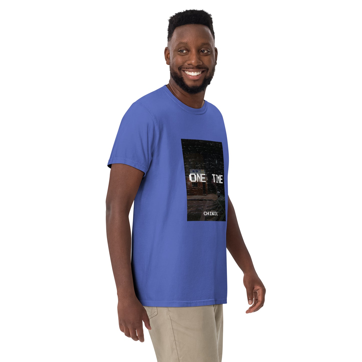 CHIKOLIT'S ONE TIME ART Men’s garment-dyed heavyweight t-shirt