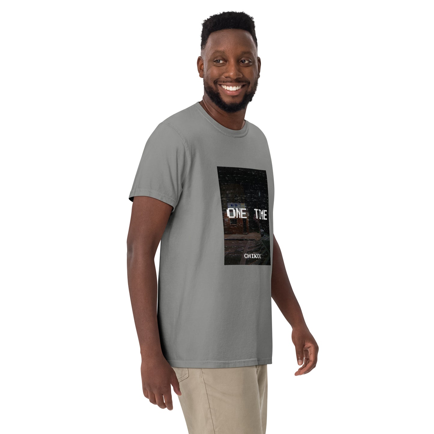 CHIKOLIT'S ONE TIME ART Men’s garment-dyed heavyweight t-shirt