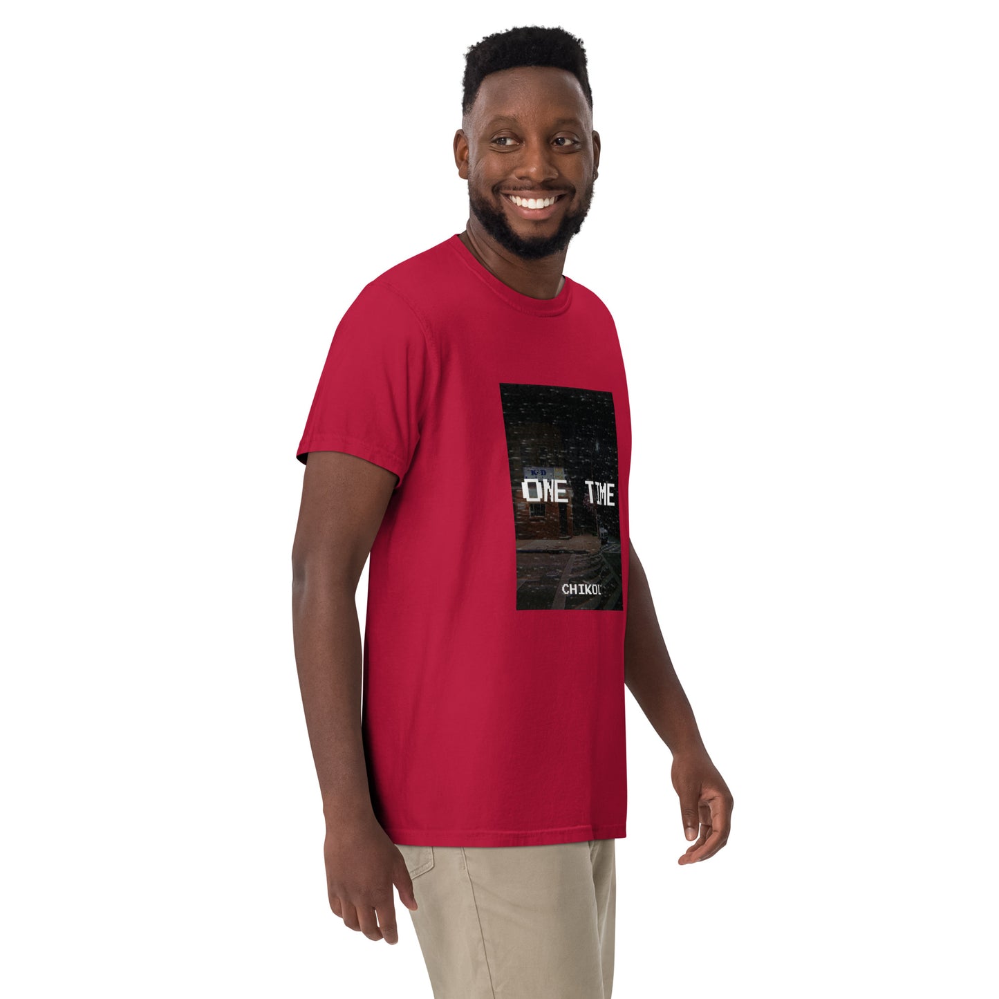 CHIKOLIT'S ONE TIME ART Men’s garment-dyed heavyweight t-shirt