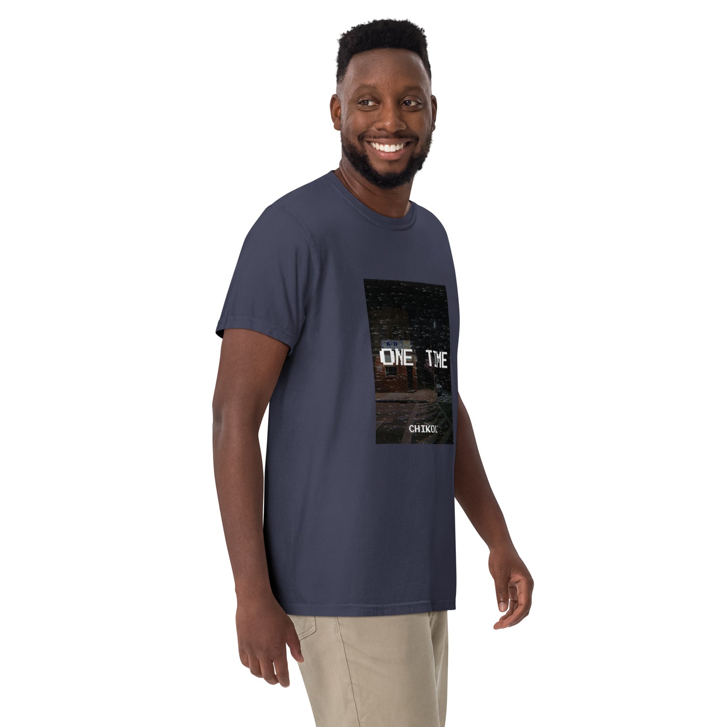 CHIKOLIT'S ONE TIME ART Men’s garment-dyed heavyweight t-shirt