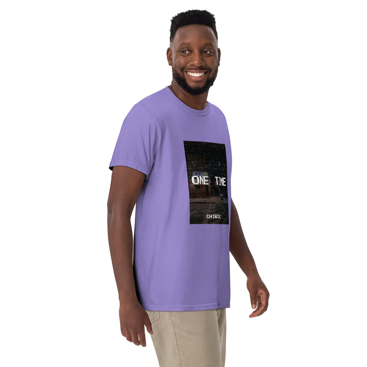 CHIKOLIT'S ONE TIME ART Men’s garment-dyed heavyweight t-shirt
