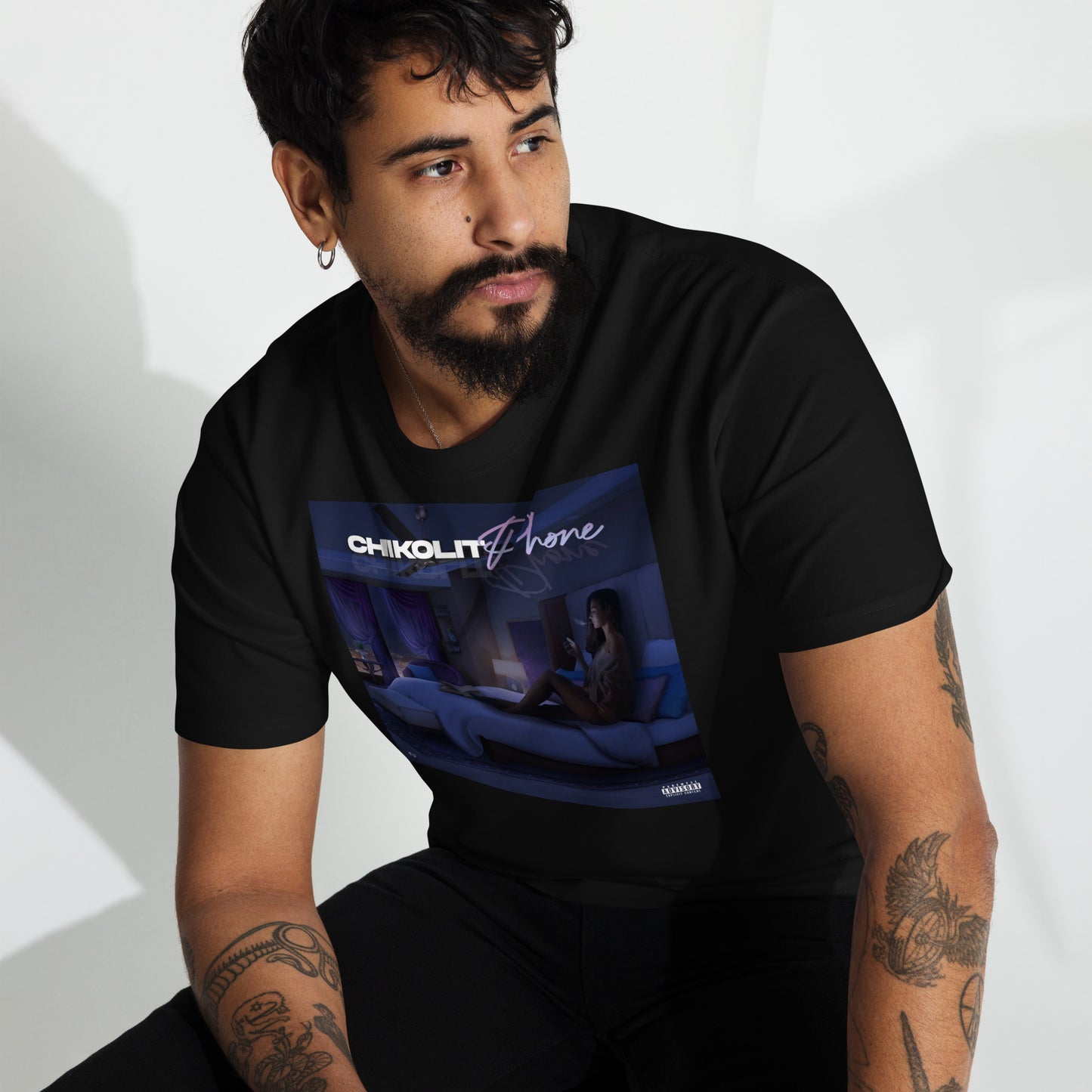 CHIKOLIT'S PHONE COVER ART Men’s premium heavyweight tee