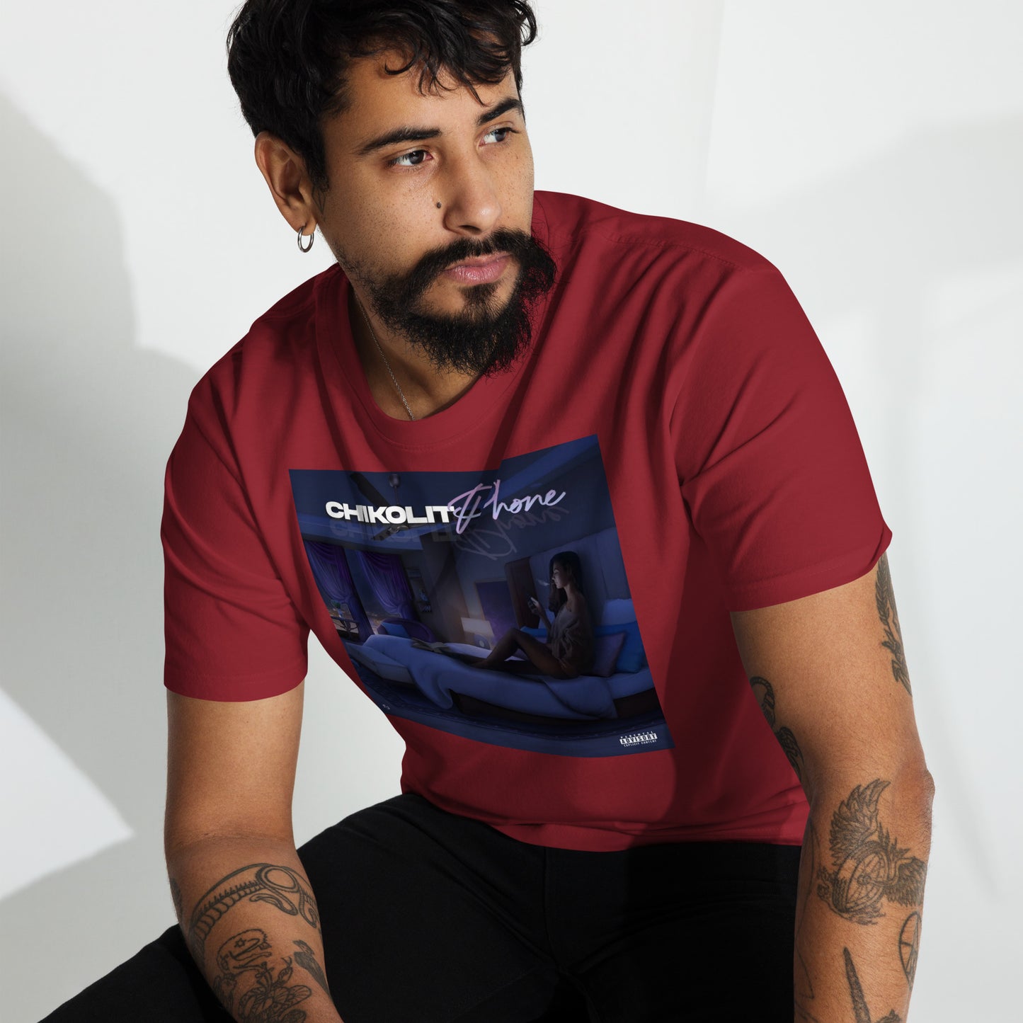 CHIKOLIT'S PHONE COVER ART Men’s premium heavyweight tee