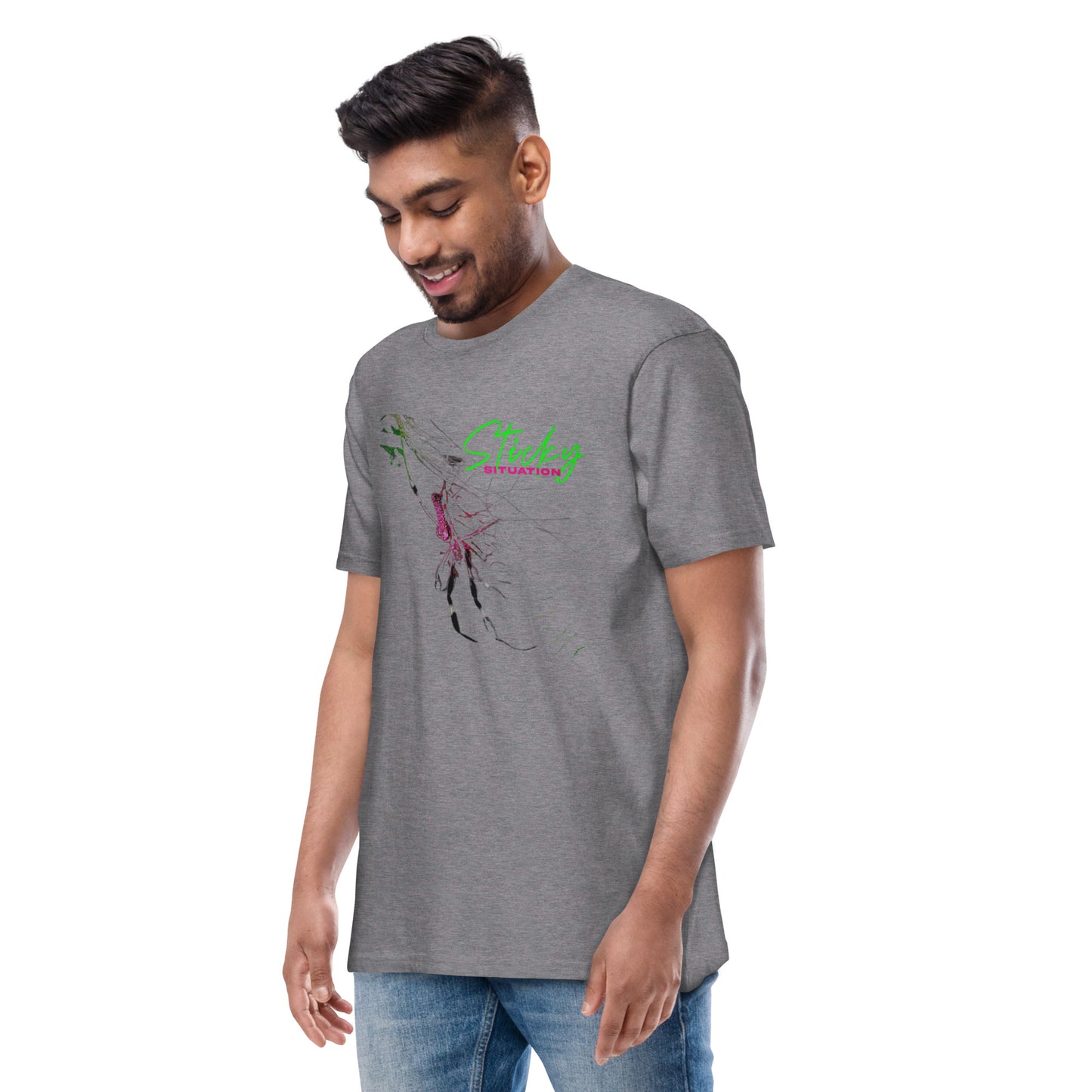 CHIKOLIT'S Sticky Situation Art Men’s premium heavyweight tee