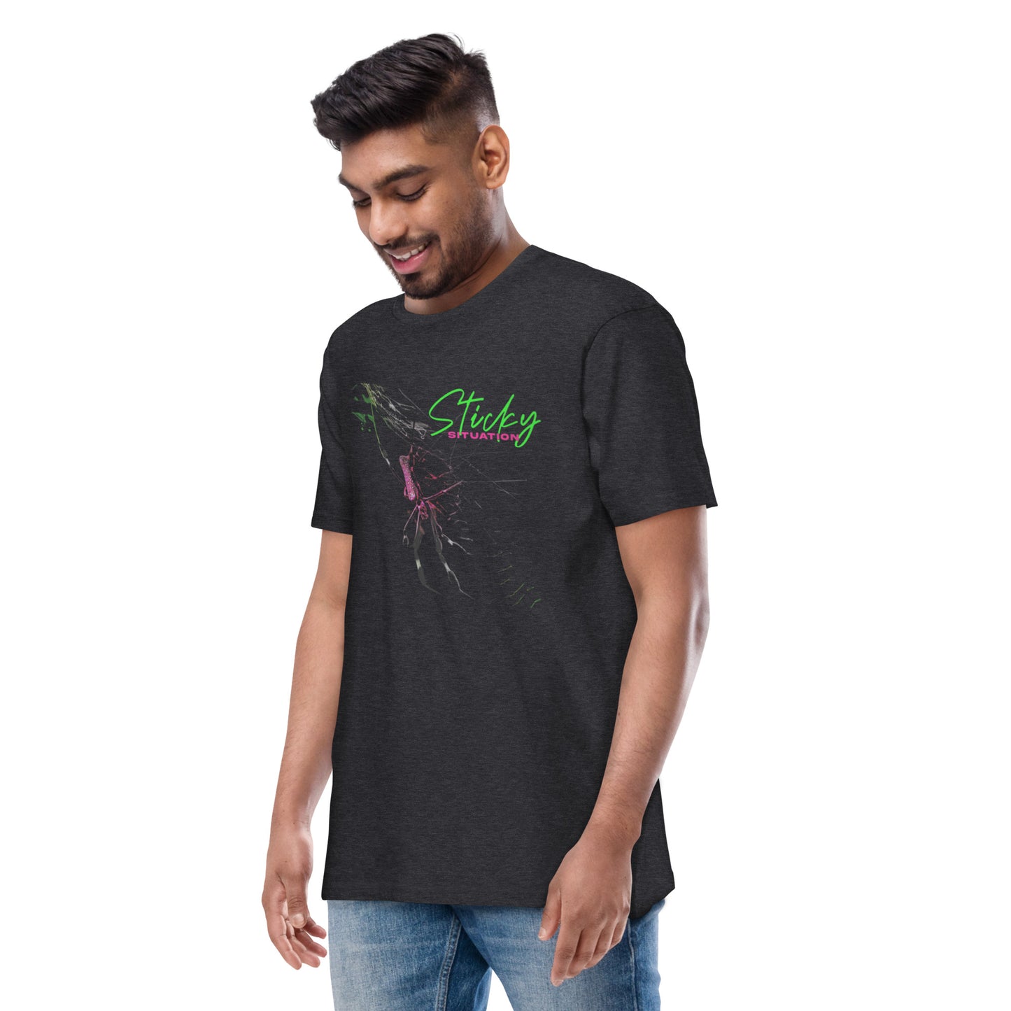 CHIKOLIT'S Sticky Situation Art Men’s premium heavyweight tee