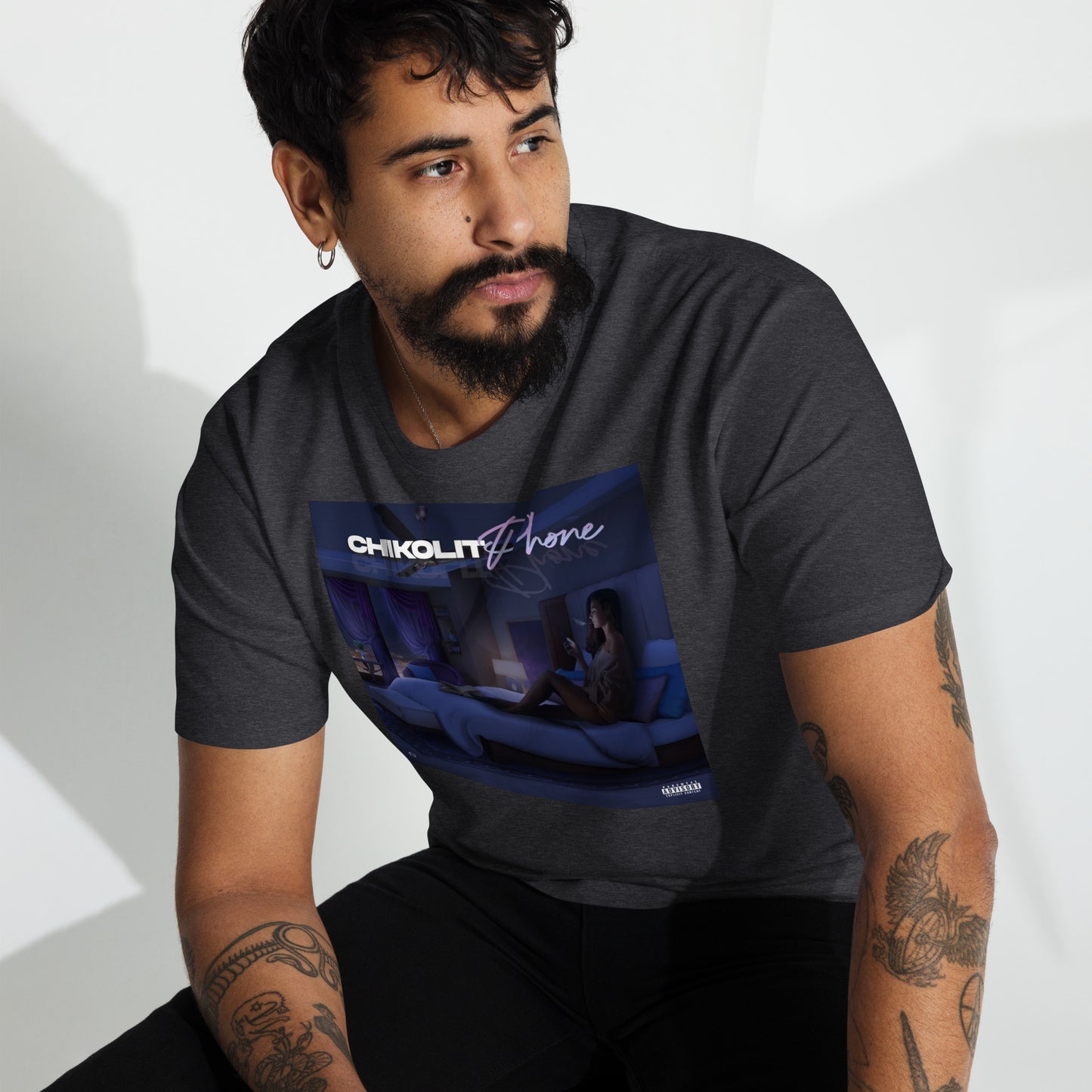 CHIKOLIT'S PHONE COVER ART Men’s premium heavyweight tee