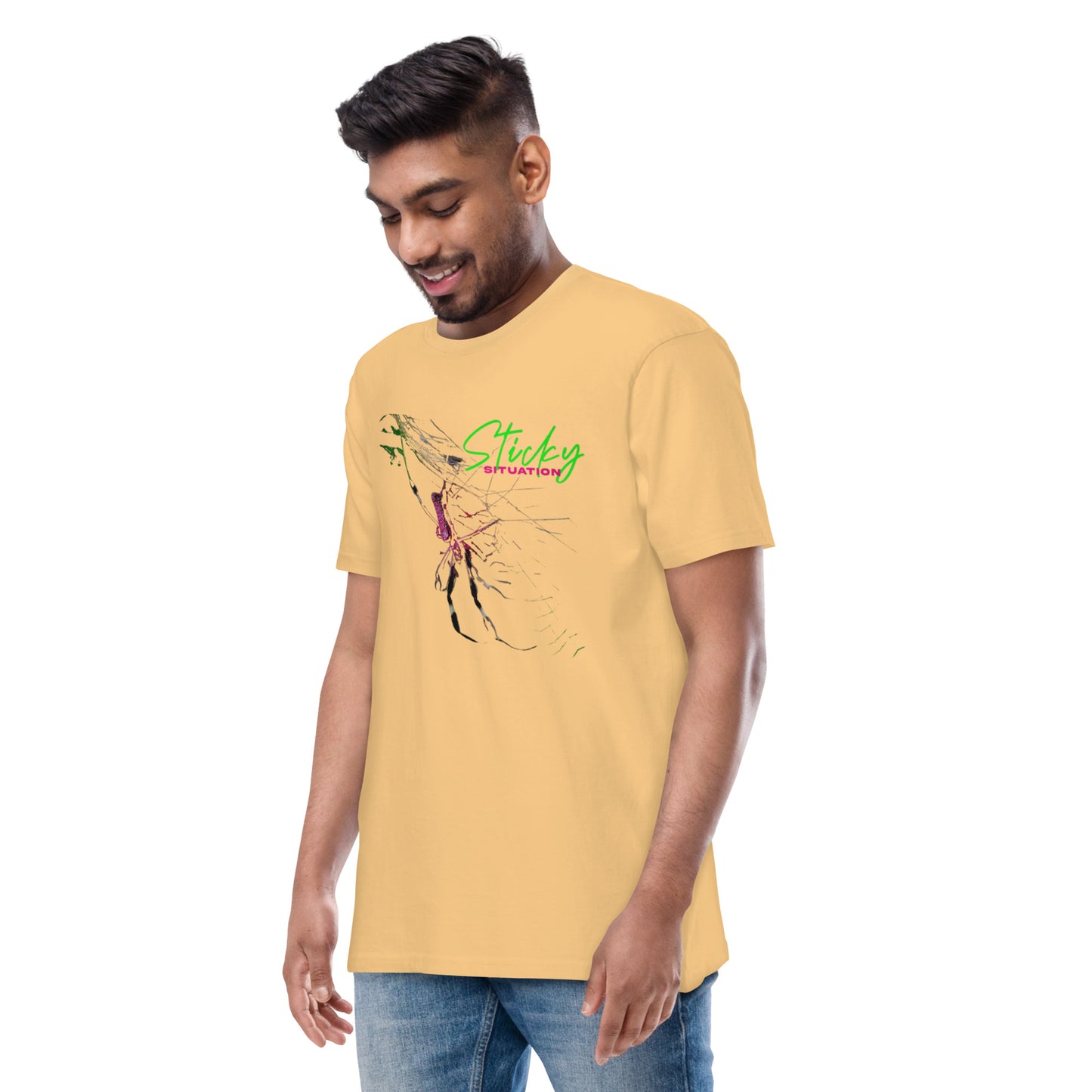 CHIKOLIT'S Sticky Situation Art Men’s premium heavyweight tee