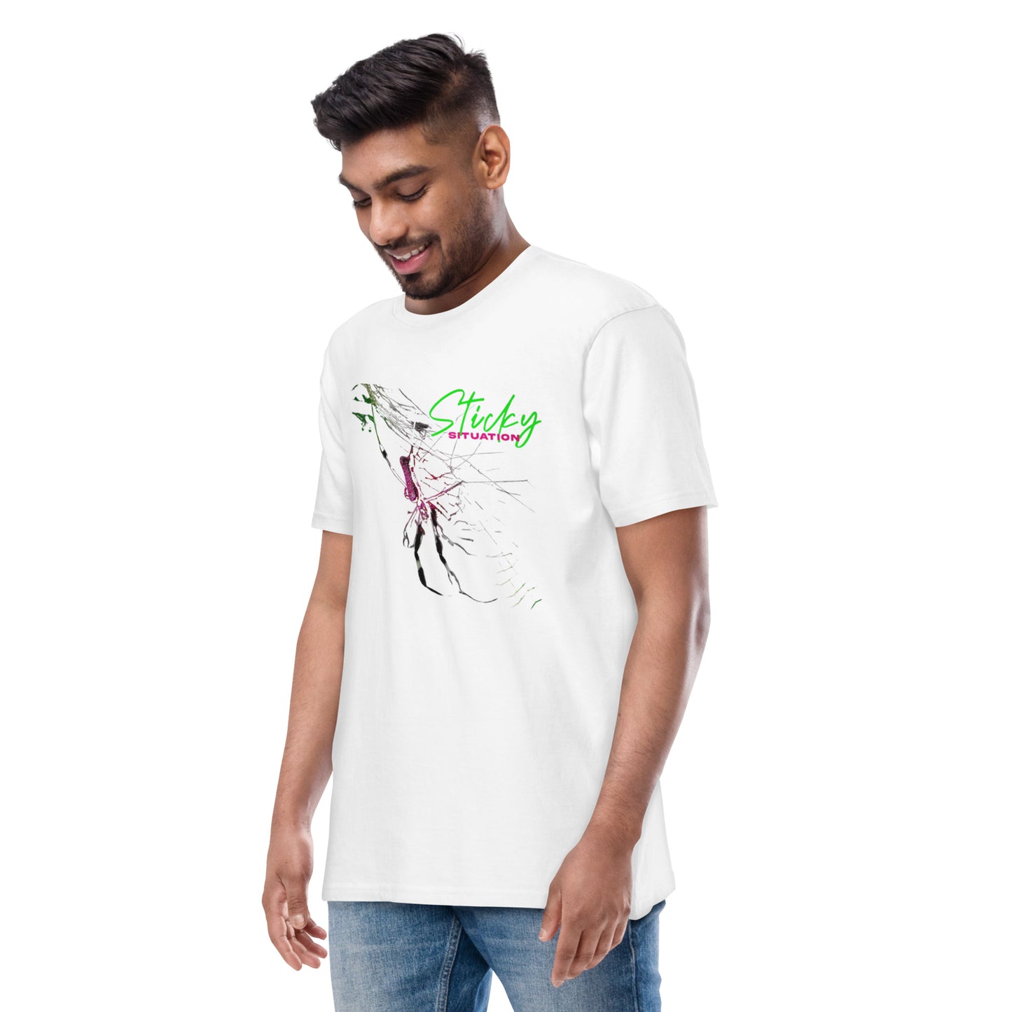 CHIKOLIT'S Sticky Situation Art Men’s premium heavyweight tee