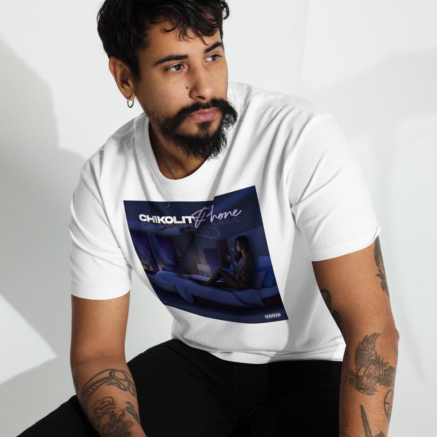 CHIKOLIT'S PHONE COVER ART Men’s premium heavyweight tee