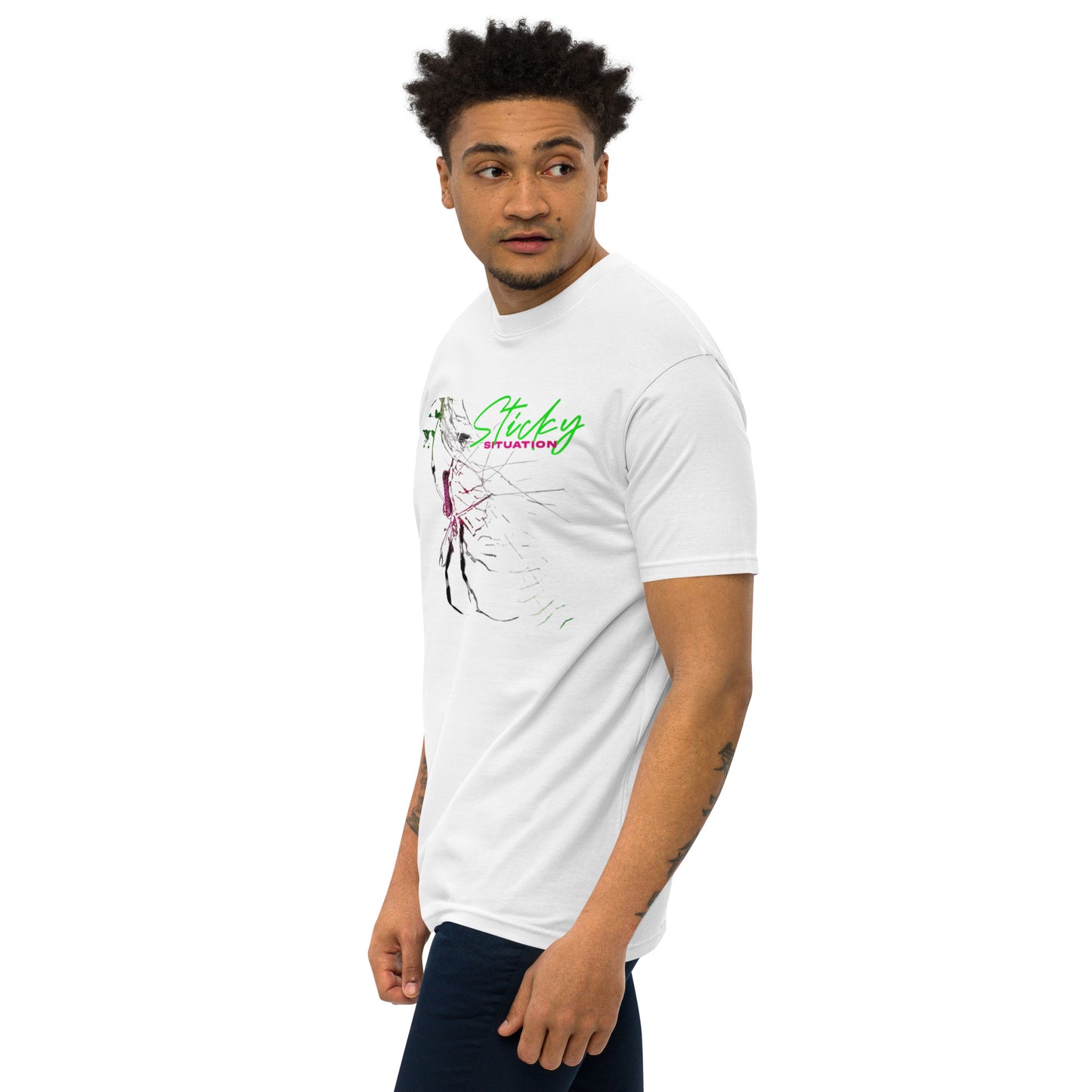 CHIKOLIT’s Sticky Situation Art Men’s premium heavyweight tee