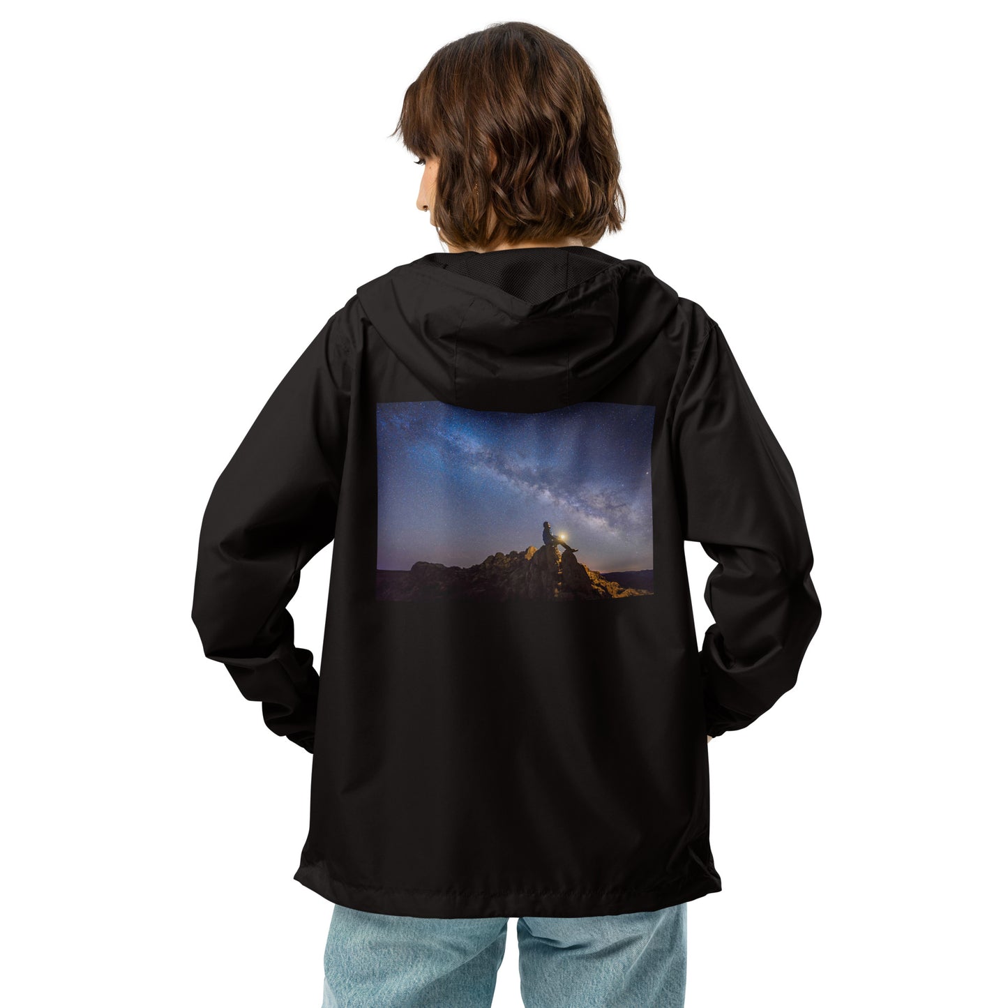 Unisex lightweight zip up windbreaker