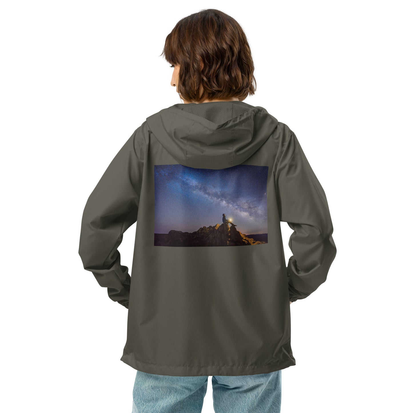 Unisex lightweight zip up windbreaker