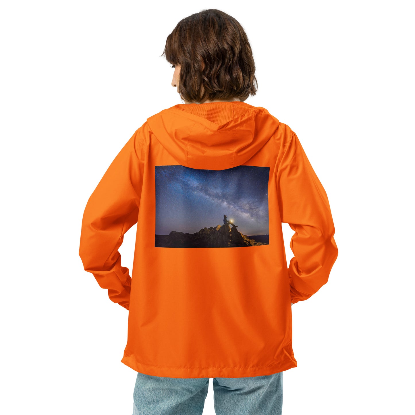 Unisex lightweight zip up windbreaker