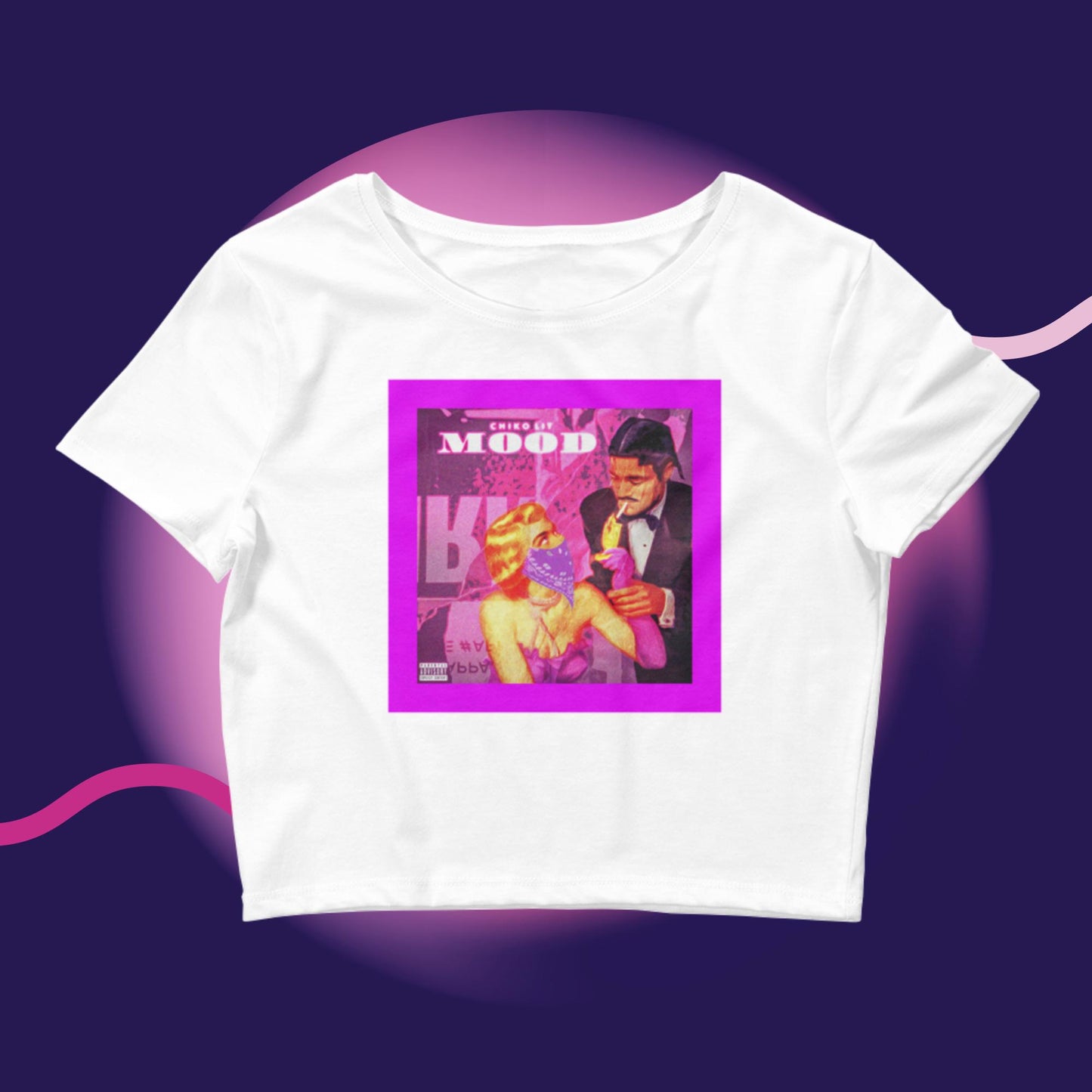CHIKOLITS' MOOD ART Women’s Crop Tee