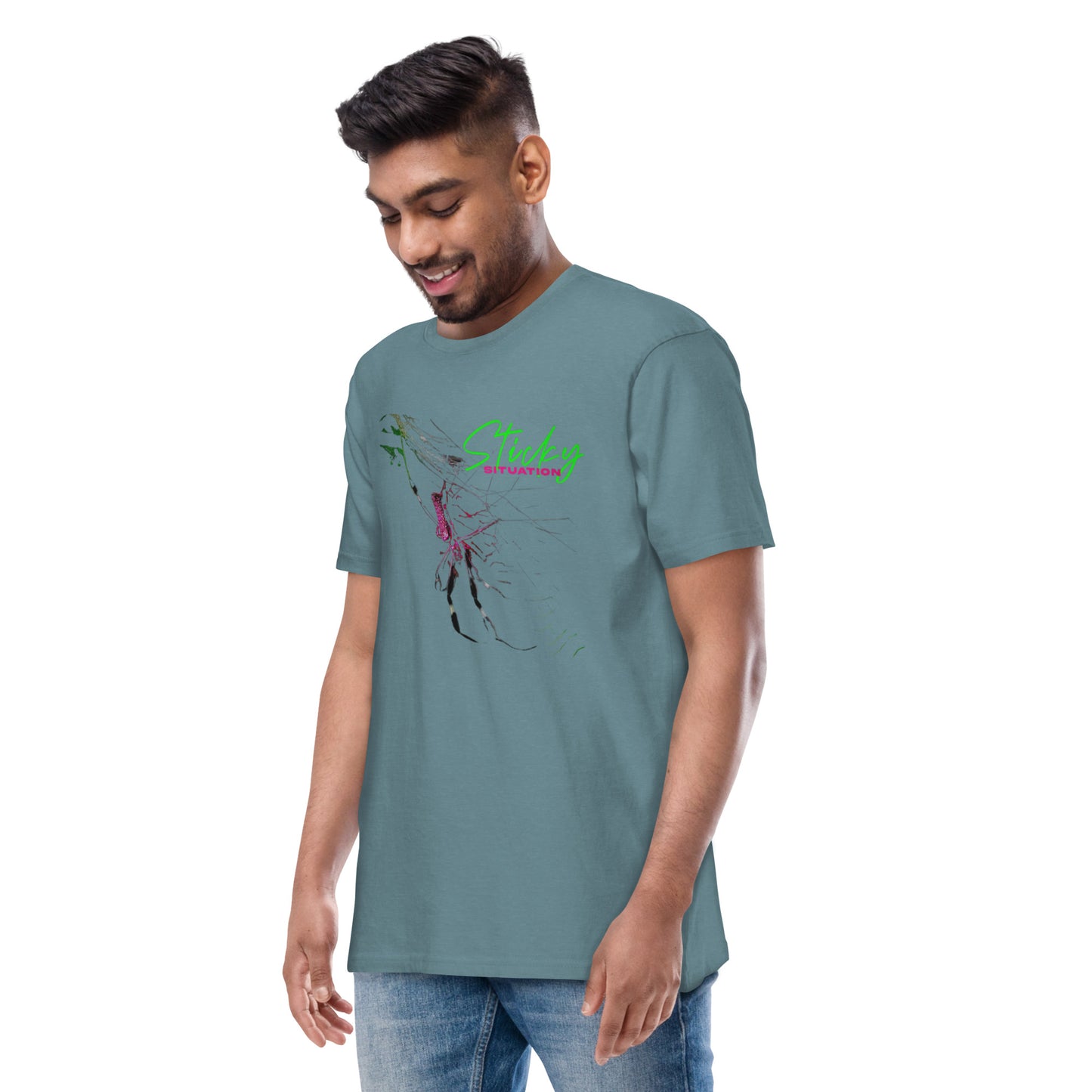 CHIKOLIT'S Sticky Situation Art Men’s premium heavyweight tee