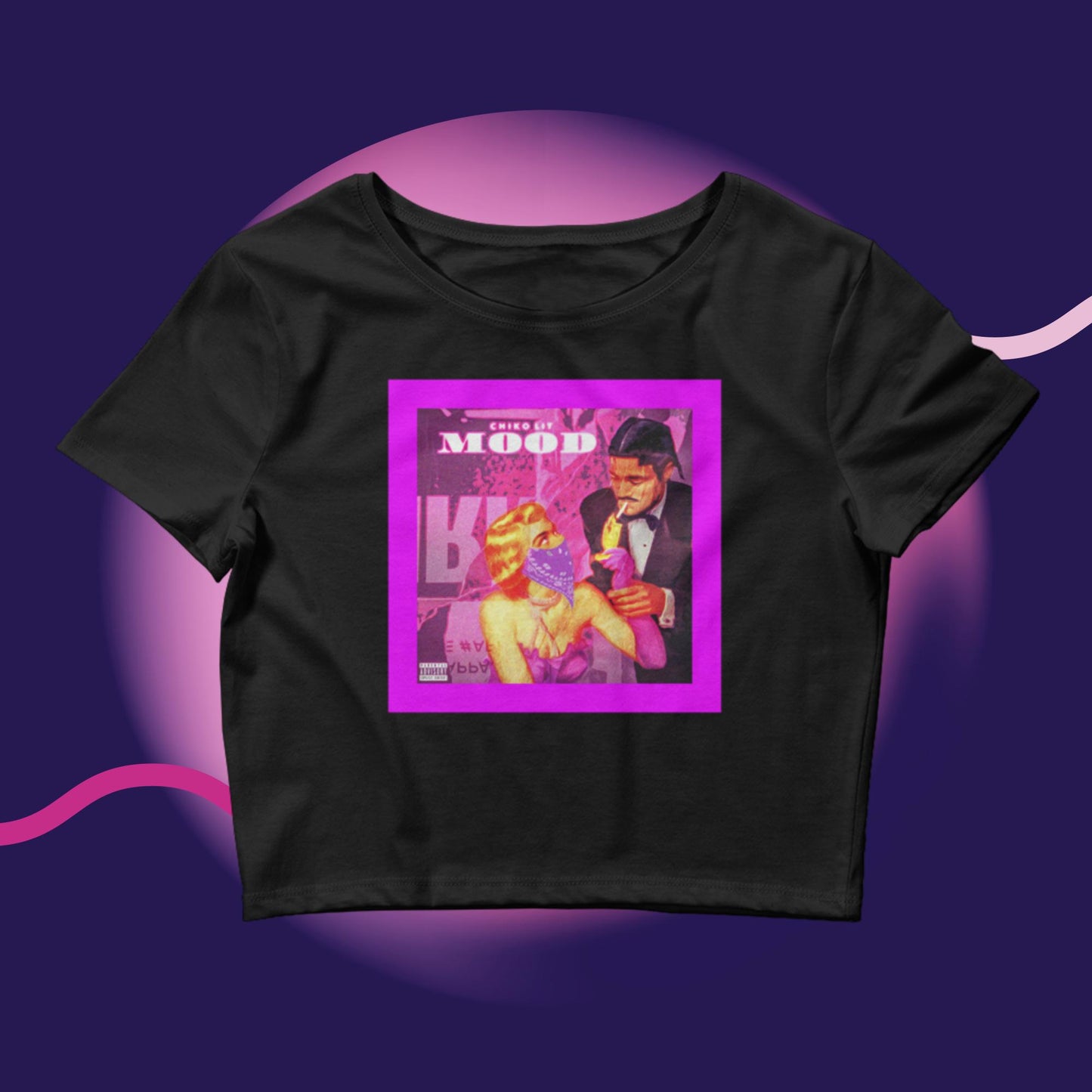 CHIKOLITS' MOOD ART Women’s Crop Tee